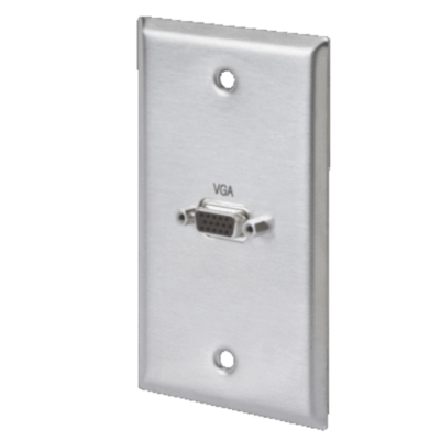Stainless Steel Wallplate With VGA Audio Feed Thru