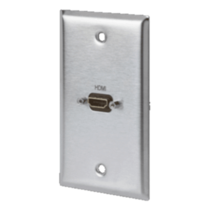 Stainless Steel Wallplate With HDMI Feed Thru