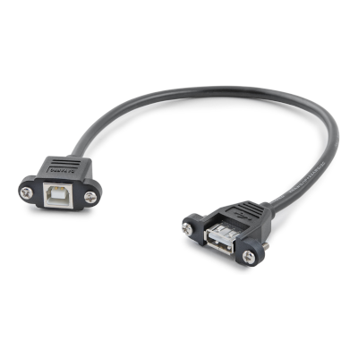 USB 2.0 B to B Dual Panel Mount Cable