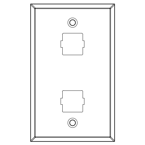 Avaya 1 Gang Wall Plate With 2 Ports